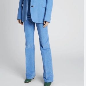 Victoria Beckham Blue Corduroy Pants